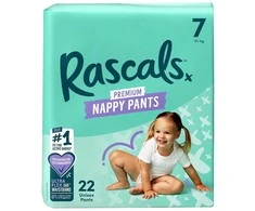 Rascal And Friends RASCALS sauskelnės-kelnaitės, 7 dydis, 17 kg+, 22 vnt.