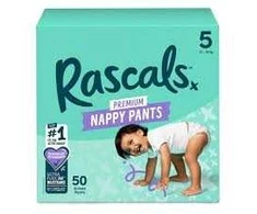 Rascal And Friends RASCALS sauskelnės-kelnaitės, 5 dydis, 13-18 kg., 50 vnt.