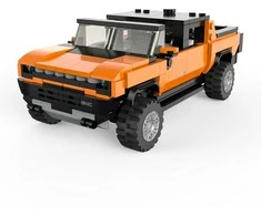 RASTAR 1:30 surenkamas automodelis Hummer EV, asort., oranžinis/geltonas, 454 dalys, 93700
