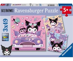 Ravensburger Dėlionė 3x49 vnt. - Hello Kitty: Kuromi gastrolės