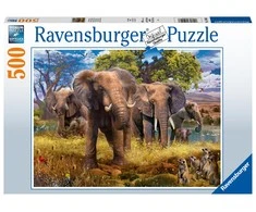 Ravensburger Dėlionė 500 vnt. - Dramblių šeima