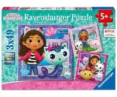 Ravensburger Gabby's Dollhouse Dėlionė 3x49 vnt.