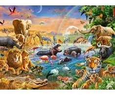 RAVENSBURGER dėlionė Vandens versmė savanoje, 100 det., 12910