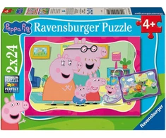 RAVENSBURGER vaikiška dėlionė Peppa Pig, 2x24 det., 12004184