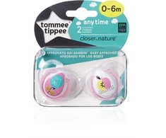 TOMMEE TIPPEE silikoniniai čiulptukai ANYTIME, 2 vnt., 0-6 mėn., 433649