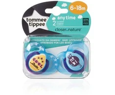 TOMMEE TIPPEE silikoniniai čiulptukai ANYTIME, 2 vnt., 6-18 mėn., 43354499