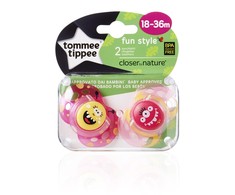 TOMMEE TIPPEE silikoninis čiulptukas FUN STYLE, 18-36 mėn., 2 vnt., 43340403