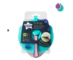 TOMMEE TIPPEE dubenėliai su dangteliu ir šaukštu, 2 vnt., 44671891