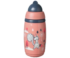 TOMMEE TIPPEE gertuvė su šiaudeliu INSULATED STRAW 266ml, 12m+, pink, 448017