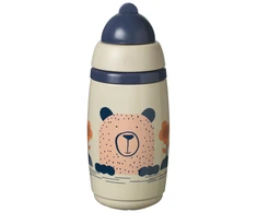 TOMMEE TIPPEE gertuvė - termosas su šiaudeliu IZOLIUOTAS ŠIAUDAS 266ml, 12m+, Pilkas, 447824