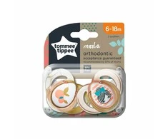 TOMMEE TIPPEE silikoniniai ortodontiniai čiulptukai MODA, 6-18 m., 2 vnt., 43338594