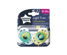 Tommee Tippee Silikoniniai čiulptukai Night Time 18-36 m 2 vnt. (43340094)