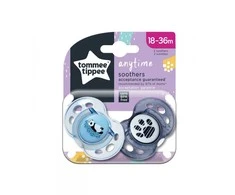 TOMMEE TIPPEE silikoniniai ortodontiniai čiulptukai ANYTIME, 18-36 m., 2 vnt., 433658