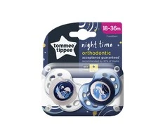 Tommee Tippee Silikoniniai čiulptukai Night Time 18-36 m 2 vnt. (43340094)