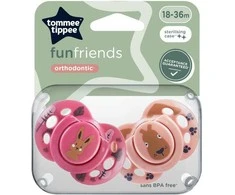 TOMMEE TIPPEE silikoninis čiulptukas FUN 18-36 mėn., 2 vnt., 433657