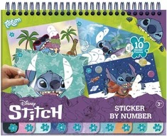 Ccg Mz Import TOTUM DISNEY STITCH kūrybinis rinkinys Sticker by number pad, 700123