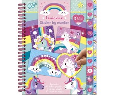 TOTUM kūrybinė lipdukavimo pagal skaičius knyga Unicorn, 072008