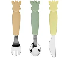VULLI metaliniai stalo įrankiai SOPHIE LA GIRAFE, 6m+, multicolour, 010005