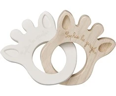 VULLI SOPHIE LA GIRAFE kramtukas žiedas, RUBBER&amp;WOOD, SO'PURE, 0mėn.+, 220200