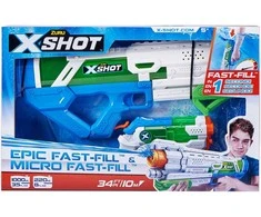 XSHOT žaislinių vandens šautuvų rinkinys Epic Fast-Fill ir Micro Fast-Fill, 56222