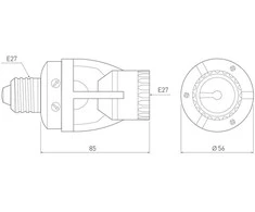 GTV Judesio detektorius CR-6, maks. 60 W, E27, AC220-240 V, 50/60 Hz, kampas 360°, diapazonas