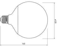 GTV LED lemputė, G120-GLOB, SMD 2835, 4000K, E27, 18W, AC220-240V, spindulio kampas 360°, 1600