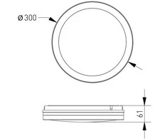 Lubinis šviestuvas GTV MARS LED 9in1 Ceiling Lamp, 24/18/12W, 100lm/W, CCT, AC220-240V, IP65, baltas