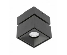 GTV LED šviestuvas Bianco CP, 8W, 680lm, ra≥80, ip20, 36°, 2700/3300 / 4000K, kvadratas, juodas