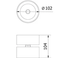 GTV LED šviestuvas Bianco CP, 8W, 680lm, ra≥80, ip20, 36°, 2700/3300 / 4000K, apvalus, baltas