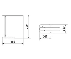 GTV IZUKA LED stalinė lempa, 6W, 400lm, AC220-240V, 50/60Hz, CCT, indukcinis įkroviklis, juoda