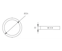 GTV LED šviestuvas ORIS PLUS Downlight tipas, 19W, 1520lm, AC220-240V, 50/60Hz, 120°, 4000K, p