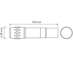 GTV LED žibintuvėlis SOS zoom, skirtas 3xAAA baterijoms 1,5 V, 5W, 300lm, 6400K, 200m, IP44, j
