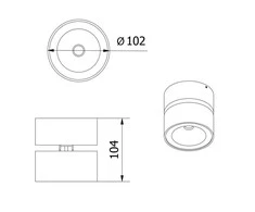 Lubinis šviestuvas GTV Šviestuvas LED BIANCO , 15W, 1500lm, AC220-240V, 50/60 Hz, PF> 0,5, Ra≥80, IP20, IK06.36 °