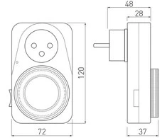 GTV programuojamas laikmatis, baltas, PC-MECH24-00