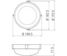 Sieninis šviestuvas Bikuvalt LED pertvarinis šviestuvas LUXIA 10W ROUND, 700lm, IP65, AC220-240V, 50/60Hz, šviesos kamp