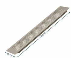 GTV Ventiliacinės grotelės 480 x 80 mm, šviesaus antracito spalvos