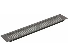 GTV Ventiliacinės grotelės, 480 x 80 mm, juodos spalvos