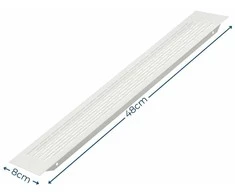 GTV Ventiliacinės grotelės, 480 x 80 mm, baltos spalvos