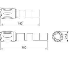 Kišeninis žibintuvėlis 8 W, 6400 °K, IP44, LT-LB8WT6-60, GTV