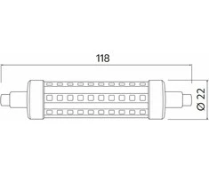 LED R7s lempa J118, 4000K, 9W, 900lm, LD-J11810WE-40, GTV