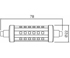 LED R7s lemputė J78, 4000K, 5W, 500lm, LD-J7806WE-40, GTV