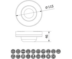 GTV Judesio jutiklis CO-2, paviršinio montavimo, baltas, 360°, IP65