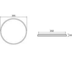 GTV Lubinis šviestuvas ATOL LED, Ø400mm, 3000K, 32W, 2560lm, AC220-240V, 50/60 Hz, PF>0,9, IP5