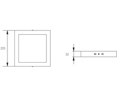 GTV LED šviestuvas MATIS PLUS, 19W, 1520lm, AC220-240V, 50/60Hz, 120°, 3000K, paviršinis apšvi