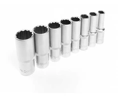 Hogert 1/2" 12-point socket wrench set, 8 pcs.