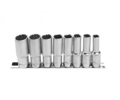 Hogert 1/2" 12-point socket wrench set, 8 pcs.