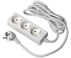 GTV Prailgintuvas schuko, 3 lizdai, 5 m
