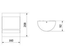 GTV ESO sieninis šviestuvas, E27, MAX. 11 W, IP54, AC220-240 V, 50/60 Hz, juoda