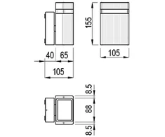 GTV Vienos krypties sieninis šviestuvas NESSA, GU10, MAX. 50W, IP54, AC220-240V, 50/60Hz, juod