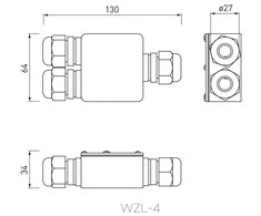 GTV Vandeniui atspari elektros laidų jungimo dėžutė IP68 450V 24A 2.5mm